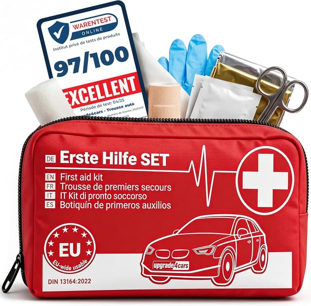 Detalle de Upgrade4cars Trousse de Secours Auto 2026 DIN 13164