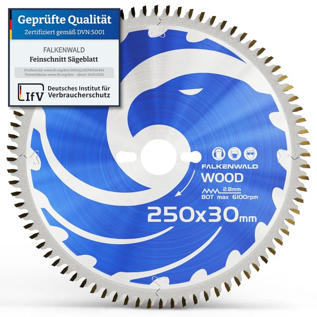 Detalle de FALKENWALD Sägeblatt 250x30 Holz für Holzschnitt