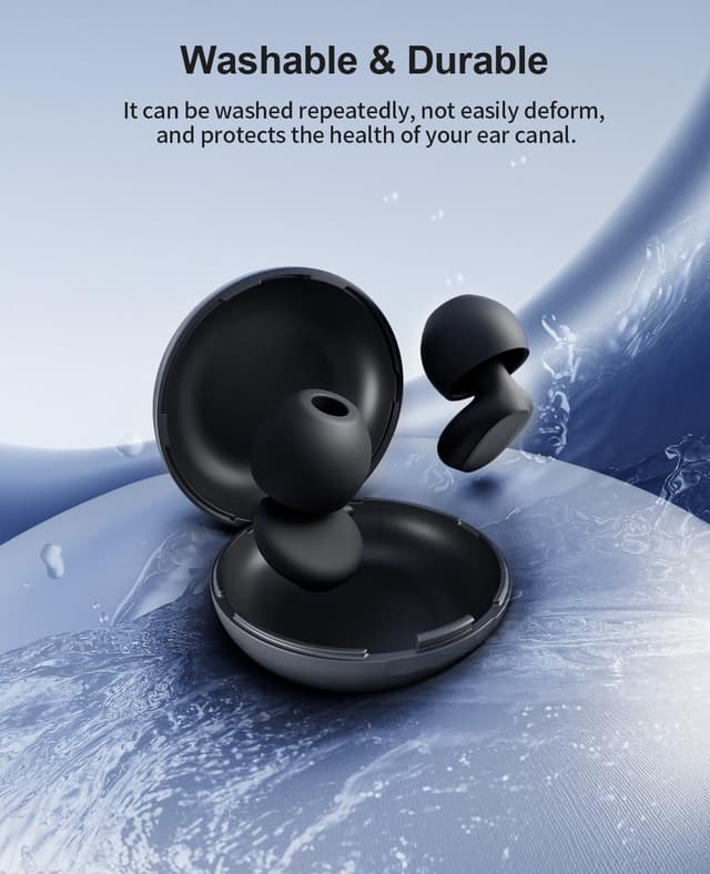 Thumbnail 6 de #1 2026 VANPIE Tappi per le orecchie in silicone ipoallergenico da 37 dB per dormire su un fianco (bambini, 4 paia)