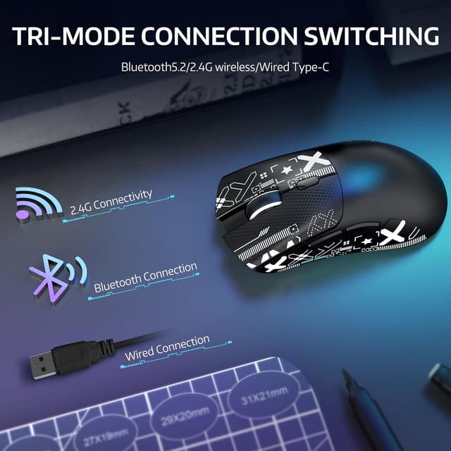 Thumbnail 2 de MAMBASNAKE x Attack Shark R1 leichte Gaming‑Maus 59 g