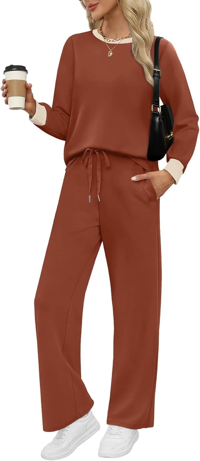 Thumbnail 6 de WIHOLL Women’s 2-Piece Lounge Set (Sweatsuit Tracksuit) for Travel & Everyday Comfort