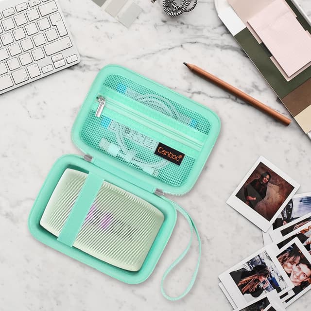 Thumbnail 6 de Canboc Hard Case for Fujifilm Instax Mini Link 3 / Mini Link 2 (Mesh Pocket, Mint Green) — Case Only