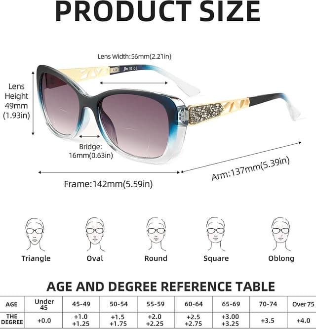 Detalle de Bifocal sun readers 2-in-1 for outdoor reading