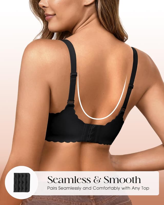 Thumbnail 5 de Seamless Jelly Bras 3-Pack Deep V Wireless Push-Up 🩲