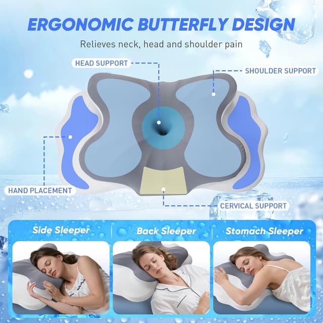 Detalle 2 de Veladia Memory Foam Pillow with 2 Heights