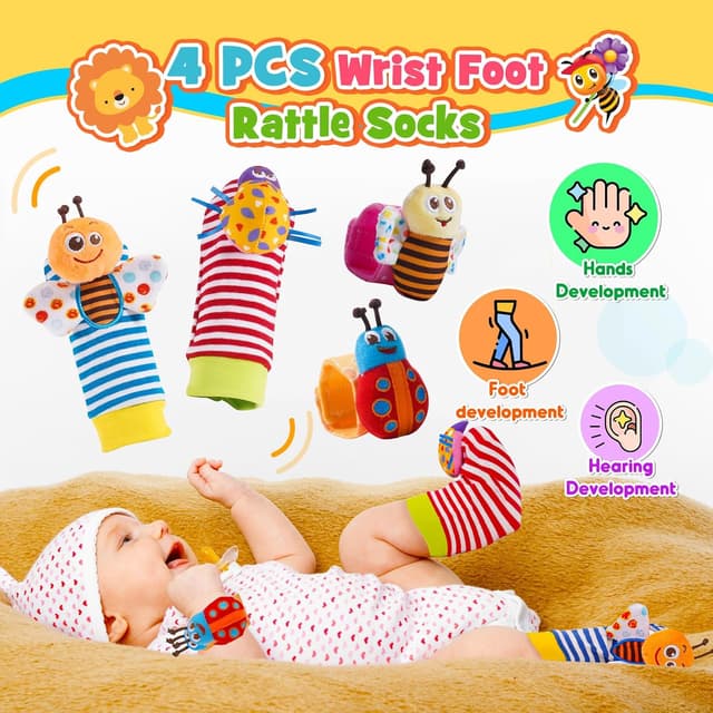 Thumbnail 2 de Wootoyz Baby Rattle Set 0–6 months