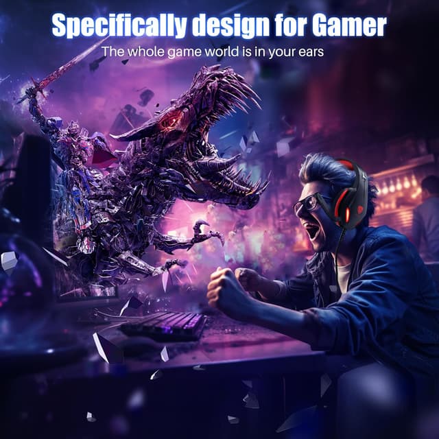 Detalle 2 de Stynice Gaming Headset 3.5mm with Mic