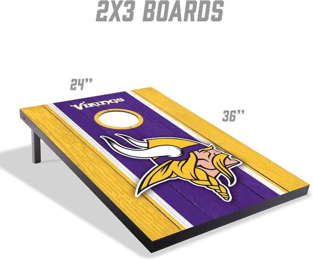 Detalle de YouTheFan NFL Portable Cornhole Game (2' x 3') with Logo Bags