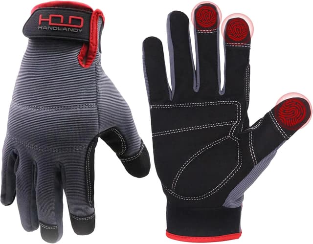 Detalle de HANDLANDY Work Gloves for Men & Women with Touch Screen Utility Design