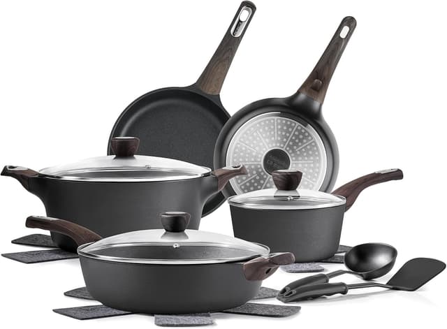 Detalle de SENSARTE 14-Piece Nonstick Cookware Set