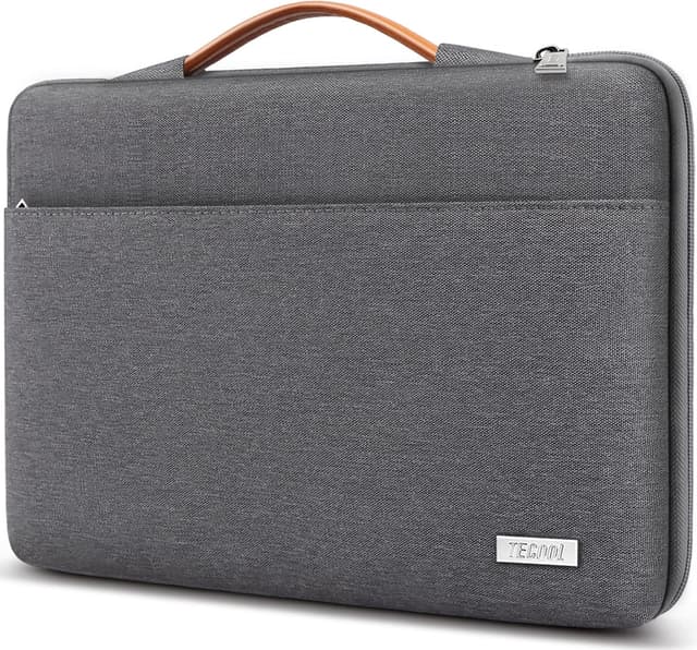 Detalle de TECOOL 16 Zoll Laptoptasche für 16" Notebooks & MacBook Pro 16 (wasserdicht, dunkelgrau)