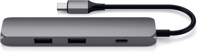 Thumbnail 3 de SATECHI Hub USB-C 4 in 1 Slim Classic con ricarica PD 60W, HDMI 4K@60Hz e 2× USB-A 5Gbps (grigio siderale)