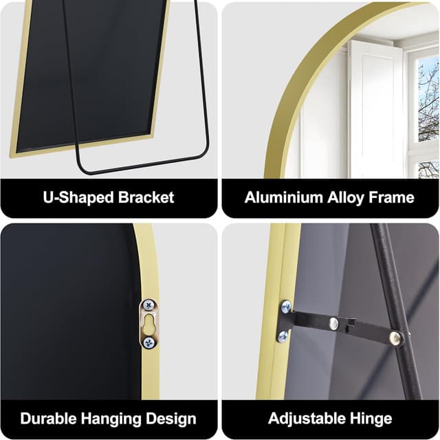 Thumbnail 5 de COFENY Arch Full Length Mirror 150x40 Gold