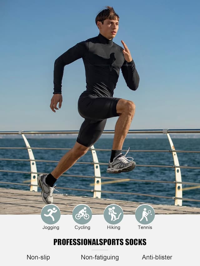 Detalle de Natugloe ankle socks 8 pairs, anti blister