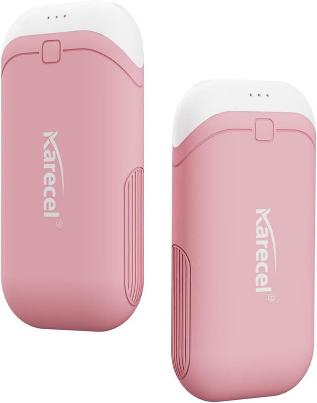 Detalle de KARECEL Chauffe-mains rechargeable en silicone (lot de 2) 10 000 mAh, chauffe-par-dessus USB
