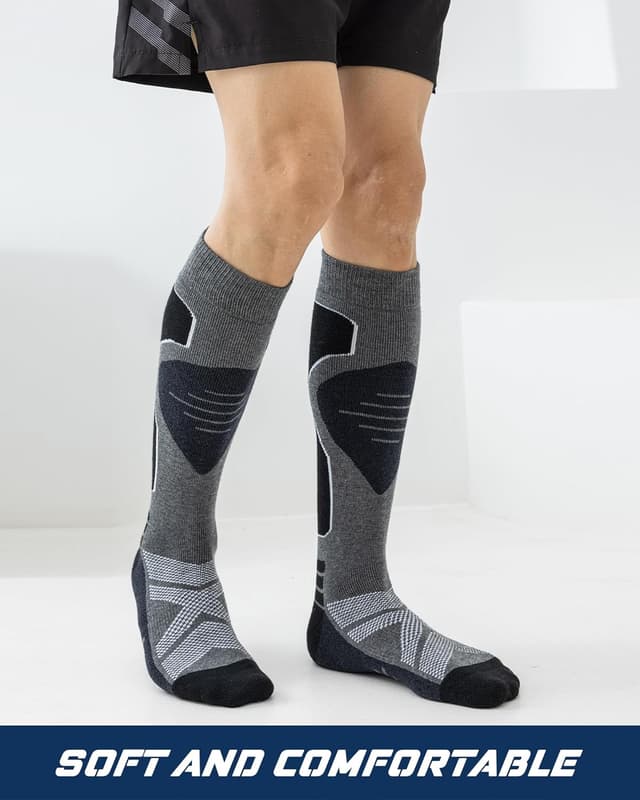 Detalle 2 de Chaussettes de ski laine mérinos 30 %