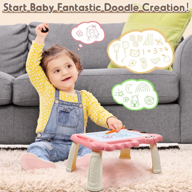 Thumbnail 6 de AiTuiTui Dinosaurier-Magnettafel mit abnehmbaren Beinen – Zaubertafel-Reisespielzeug fürs Zeichnen ab 3 Jahren