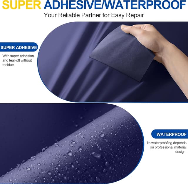 Thumbnail 3 de Sgooyir Parches Autoadhesivos Nylon Azul 🔧 - 15x160cm