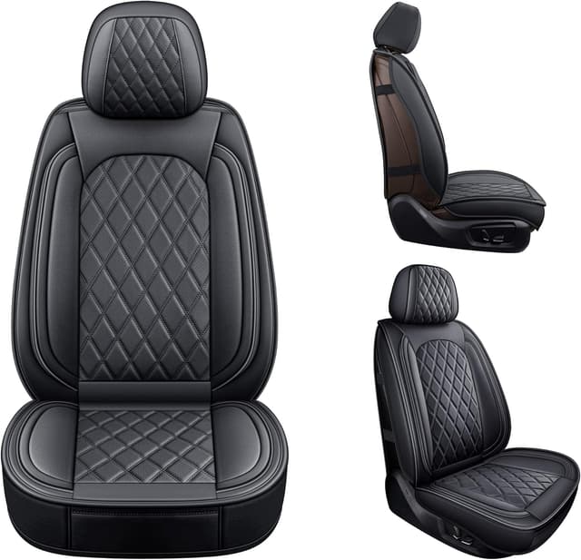 Thumbnail 6 de MIROZO Seat Covers Full Set (Front & Back) — Waterproof Black Car Seat Protectors for Most Sedans, SUVs, Trucks & More