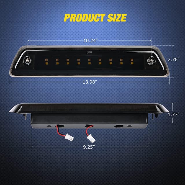 Detalle 2 de Nilight High Mount 3rd Brake Light for 2009-2014 Ford F-150 (LED Cargo/Brake) with Seal Foam Gasket