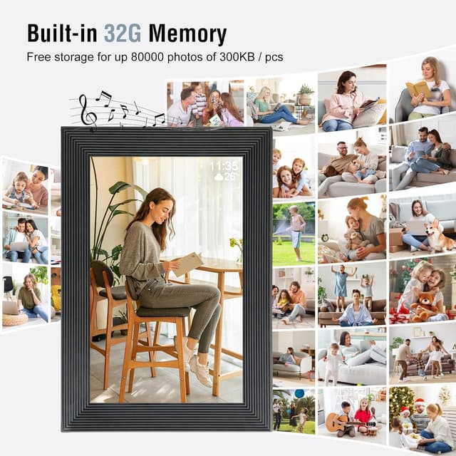 Thumbnail 5 de TSITSC Digitaler Bilderrahmen 10,1 Zoll 32 GB