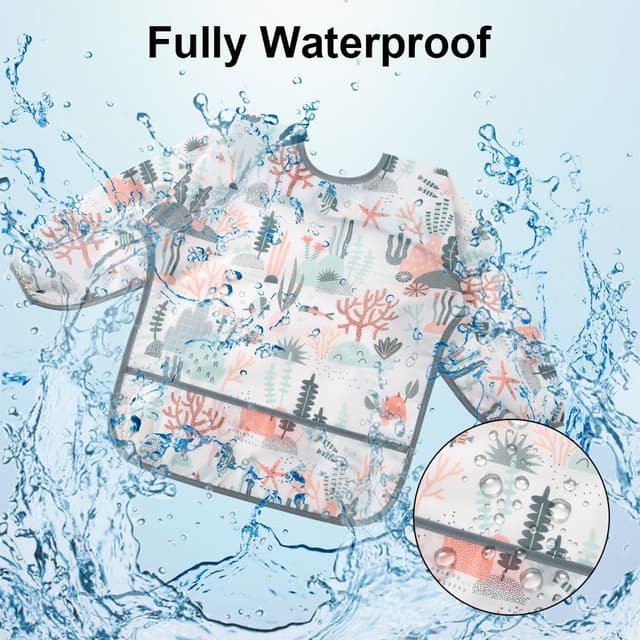 Thumbnail 4 de Vicloon Lätzchen mit Ärmeln 5er-Pack