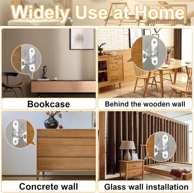 Detalle 2 de JIUDONE Furniture Anchors 12 pack anti-tip