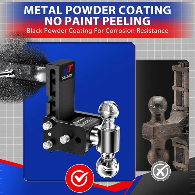 Thumbnail 3 de Geteen GT20052B Adjustable Trailer Ball Mount 10,000 GTW 🚚