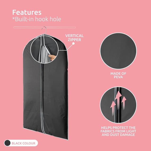 Detalle de Housse courte pour vêtements à suspendre Compactor (taille M) noire