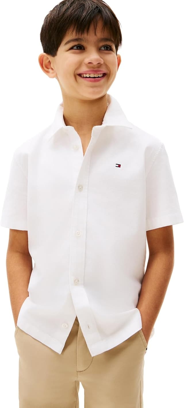 Imagen de Tommy Hilfiger Stretch Oxford Shirt SS Kb0kb09554 camicia bambino/ragazzo en OfertitasTOP