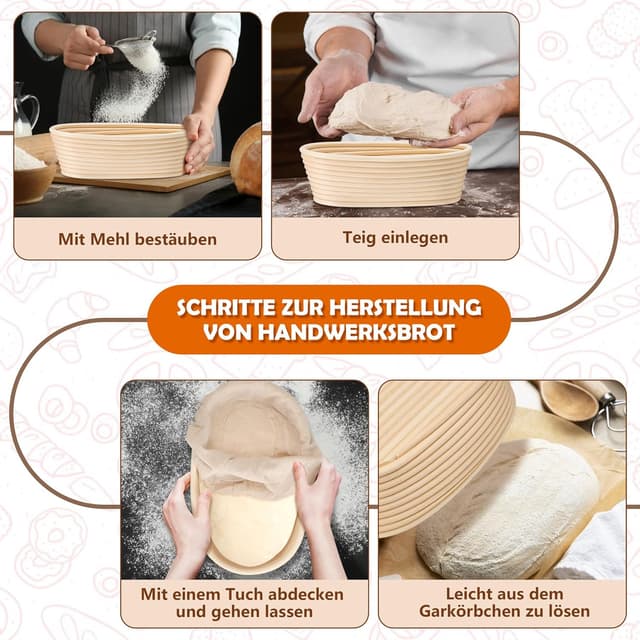 Thumbnail 6 de HaWare Gärkörbchen 23 cm rund Brotset mit Zubehör 🍞