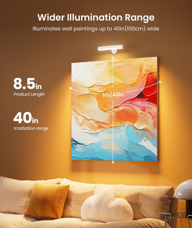 Detalle 2 de FULNIX Wall Sconce with 7500mAh Rechargeable Battery LED Light and Remote Control (3 colours, 15 RGB)