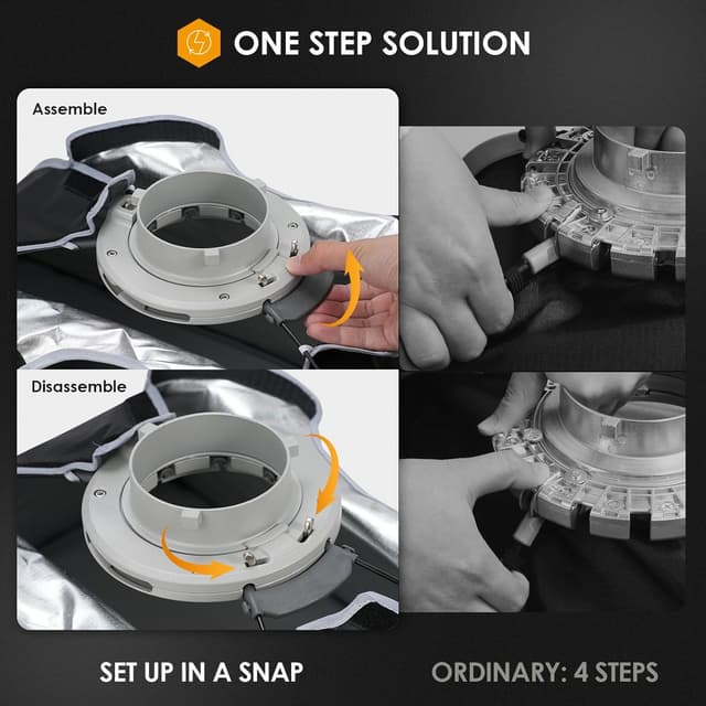 Detalle de TARION strip softbox 30x120cm Bowens mount