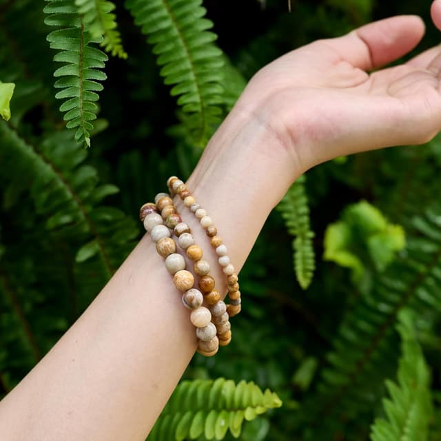 Detalle 2 de Bivei Kristall Armband 4 mm Perlen für Yoga