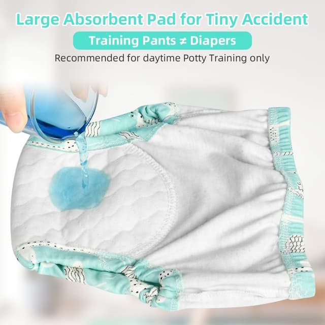 Detalle de Aolso Potty Training Pants – reusable 6-pack cotton training underwear (TPU waterproof) for girls
