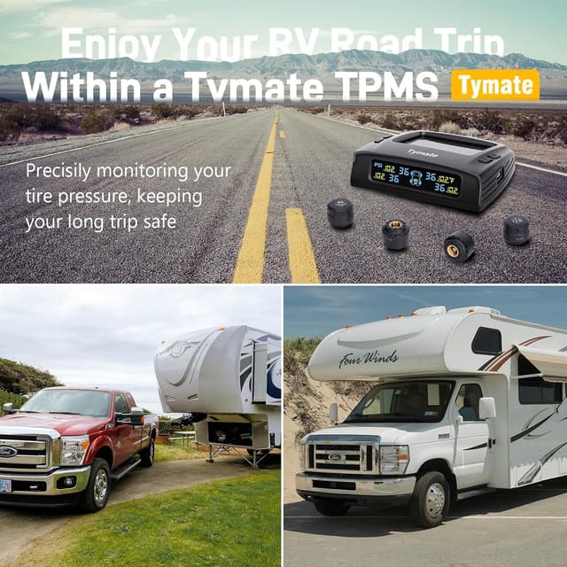 Thumbnail 1 de Tymate TM2 RV Tire Pressure Monitor 0-87 PSI 🚚