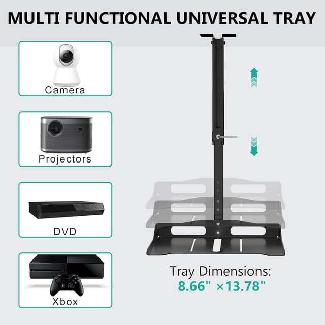 Detalle de WALI Projector Mount Tray 22lbs adjustable