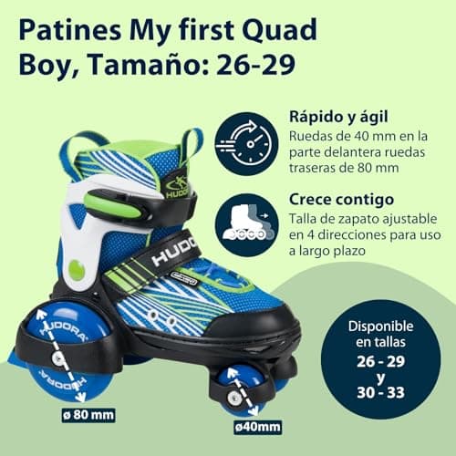 Thumbnail 1 de HUDORA Roller Skates My First Quad - Patines Ajustables para Niños 🛼