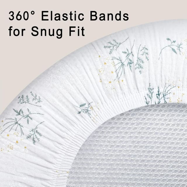 Detalle de Peepeemax Musselin Spannbettlaken 90x55 cm