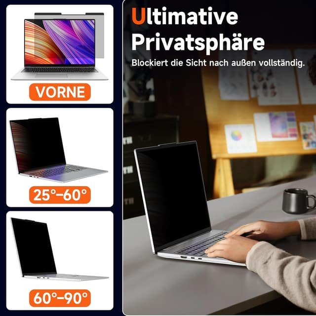 Detalle 2 de Magnetischer Sichtschutz für 14 Zoll Laptop