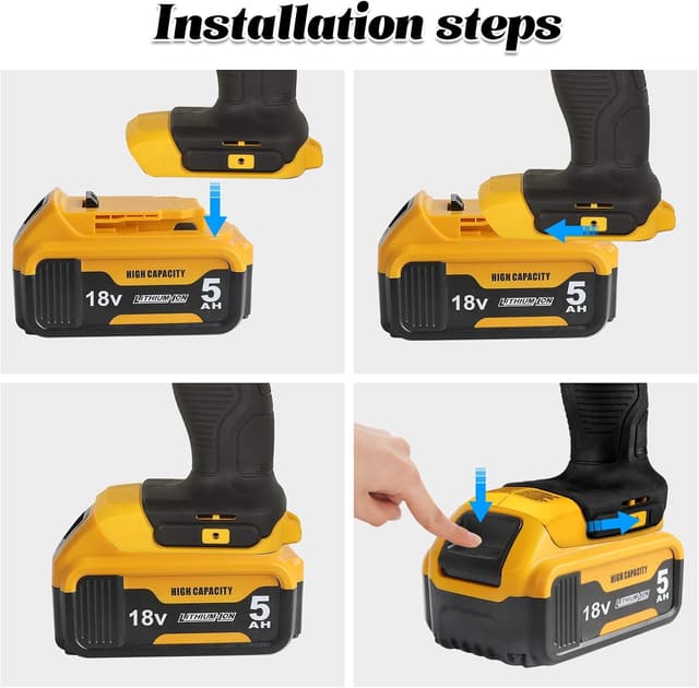 Thumbnail 4 de Waitley 18V 5.0Ah Replacement Battery for DeWalt drills