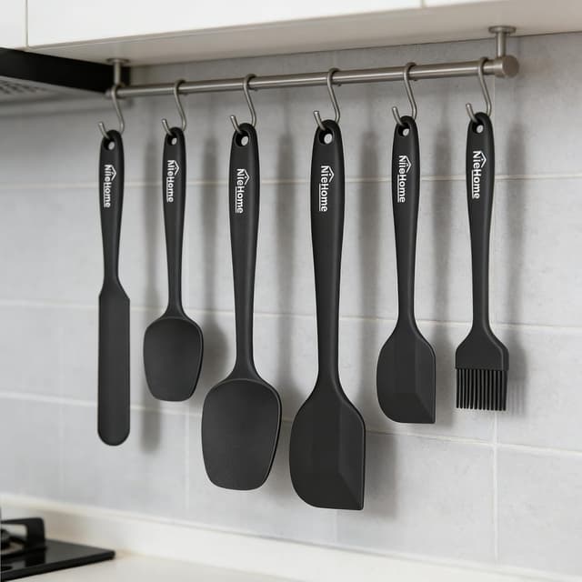 Detalle 1 de NileHome Silicone Spatula Set 6 pieces