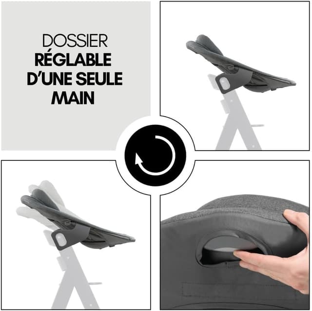 Detalle de hauck Chaise Haute Bébé Alpha Plus Premium 4-en-1 évolutive avec siège amovible et harnais 5 points