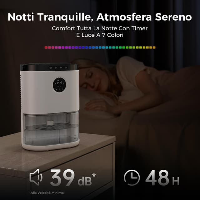 Detalle 2 de CONOPUPlus Deumidificatore 2300 ml con display, timer 48H e sensore igrometro