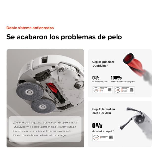 Detalle de Roborock Qrevo Edge 2 Pro: robot aspirador y friegasuelos con base multifunción y fregado de bordes