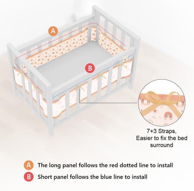 Detalle de Aolso Cot Bumper breathable mesh cot liner