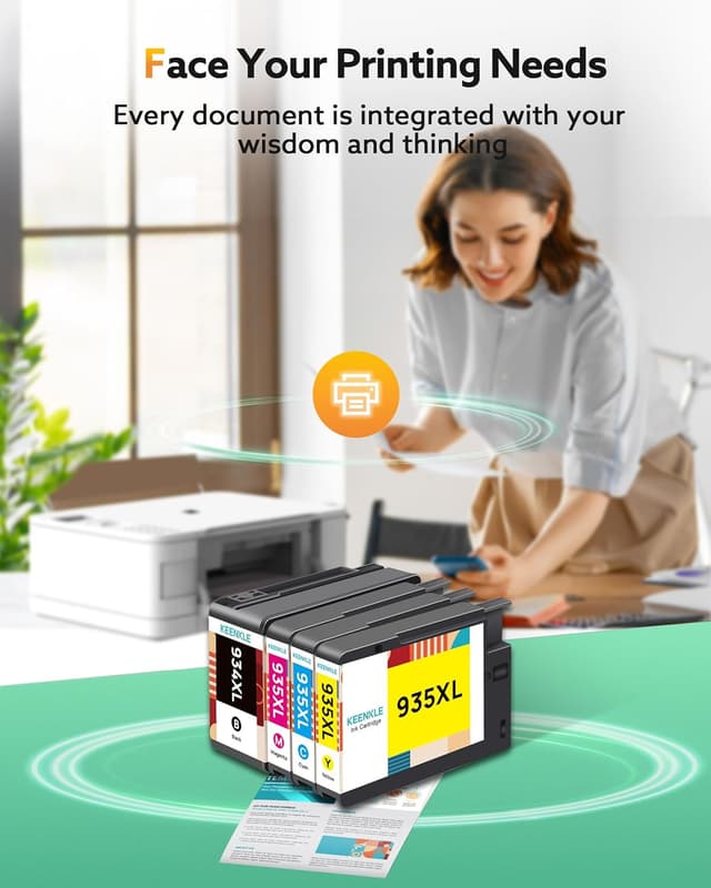 Detalle de KEENKLE 934XL/935XL cartucce compatibili HP 4-Pack (Nero Ciano Magenta Giallo) per OfficeJet Pro