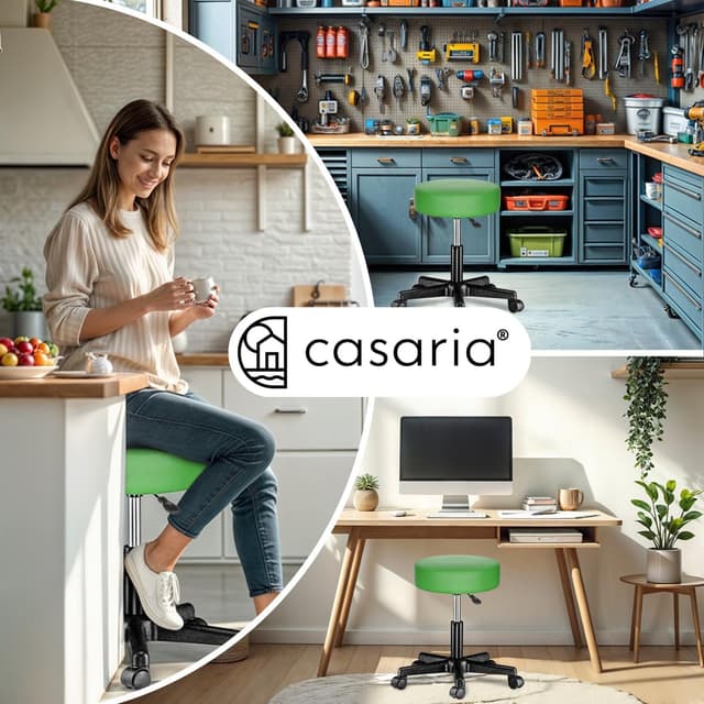 Thumbnail 6 de Casaria® Rollhocker höhenverstellbar 46-60 cm