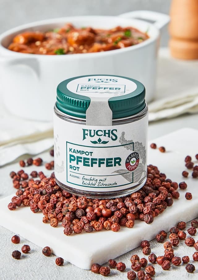 Thumbnail 5 de Fuchs Kampot Pfeffer rot ganz 60 g 🌶