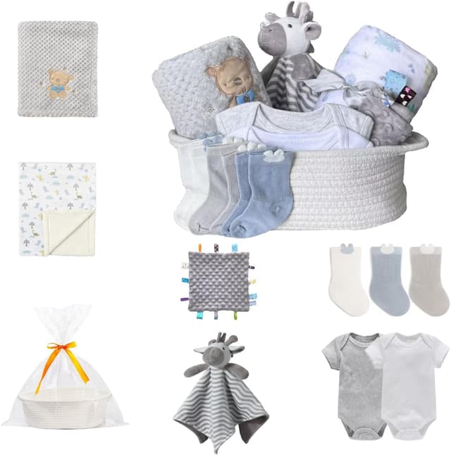 Detalle de CREVENT Baby Geschenk-Set für Neugeborene mit Organizer
